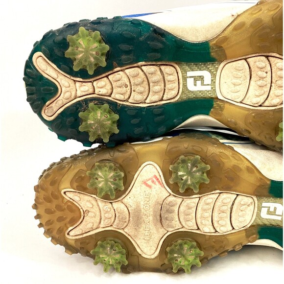 Footjoy Flex-Zone Freestyle-Men's 11(M) Blue & White Soft Spike Golf Shoe- 57340 - Picture 7 of 9